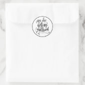Rond On se marie Classic Round Sticker (Sac)