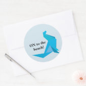 Rond On to the beach Sticker (Enveloppe)