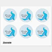 Rond On to the beach Sticker (Feuille)