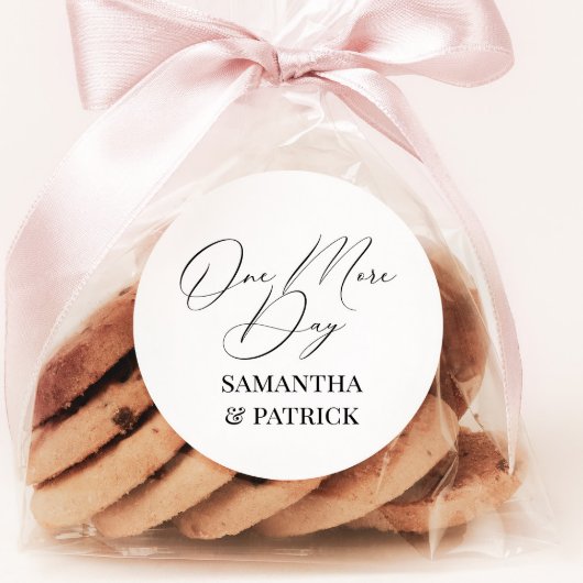 Rond One More Day Rehearsal Dinner Favor Sticker