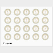 Rond One Silly Goose Bow Gingham 1st Birthday  Sticker (Feuille)