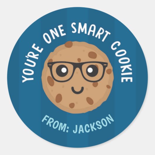 Rond One Smart Cookie Valentine's Day Sticker (Devant)