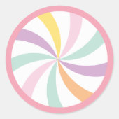 Rond One Sweet First Birthday favor bag Sticker  (Devant)