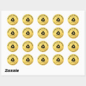 Rond Or et noir | Sticker LOGO Merci (Feuille)