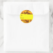 ROND ORANGE ABSTRAIT CADEAU TAG STICKER (Sac)
