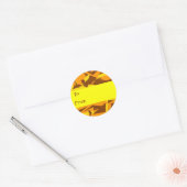 ROND ORANGE ABSTRAIT CADEAU TAG STICKER (Enveloppe)