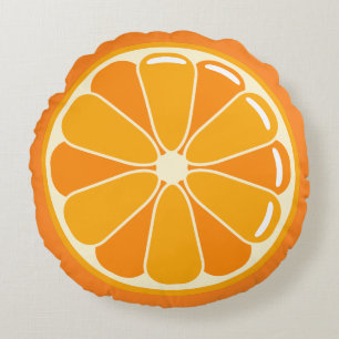 Rond Oranje slice-Pillow Kussen