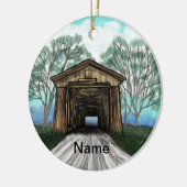 Rond ornament met lente bekleed brug (Links)