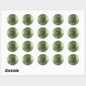 Rond Ornement vert avec Sticker Snowflakes (Feuille)
