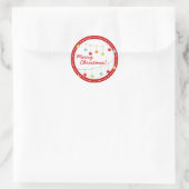 Rond Ornements de Noël Sticker moderne Joyeux Noël (Sac)