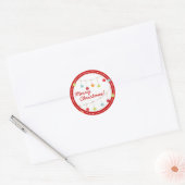 Rond Ornements de Noël Sticker moderne Joyeux Noël (Enveloppe)