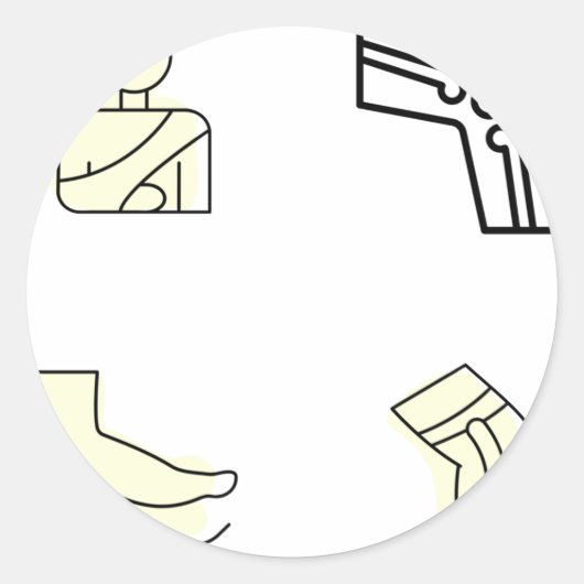 Rond Orthopedic Nurse Sticker Pack - Orthopedic Nurse (Devant)