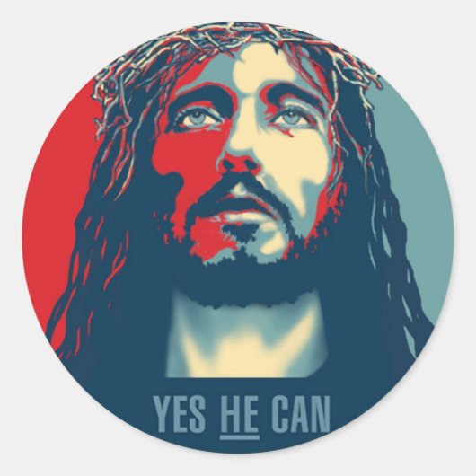 Rond Oui, IL Peut Cercle Sticker (Devant)