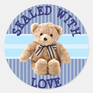 Rond Ours en peluche scellé avec Sticker d'amour