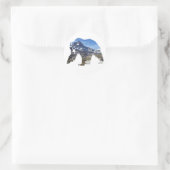 Rond Ours grizzli dans les hautes sierras : Sticker (Sac)
