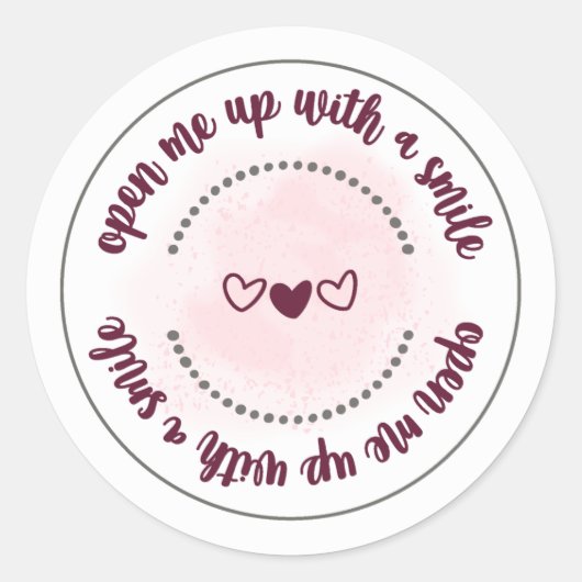 Rond Ouvrez-moi avec Sticker sourire (Devant)