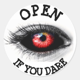 Rond Ouvrez si vous osez, Sticker Eyeball effrayant