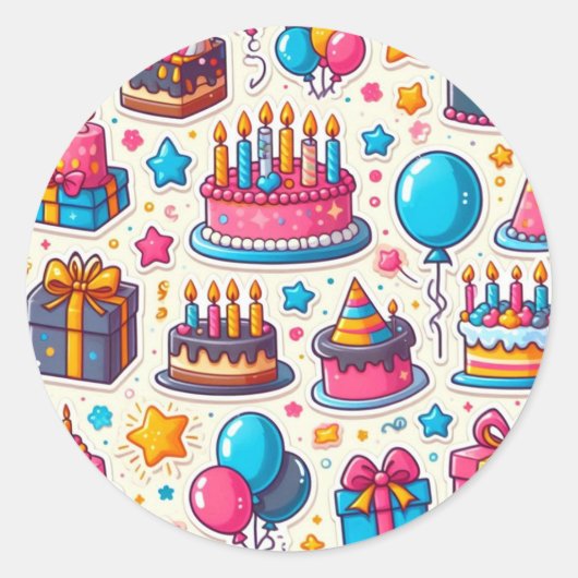 Rond Pack Sticker Festival Anniversaire" (Devant)
