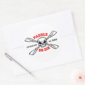 Rond Paddle ou mourir Yakinmo.com Sticker (Enveloppe)