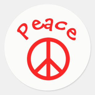 Rond Paix, amour, joyeux signe de paix - Sticker en cer