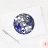 Rond Paix et Amour - Sticker (Enveloppe)