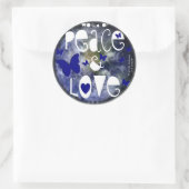 Rond Paix et Amour - Sticker (Sac)