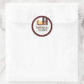 Rond Pancakes & Pyjamas Sticker de fête de Noël - Wh (Sac)