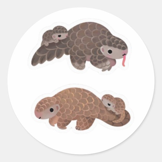 Rond Pangolins - Sticker noir (Devant)