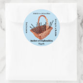 Rond Panier de mots déplorables Sticker (Sac)