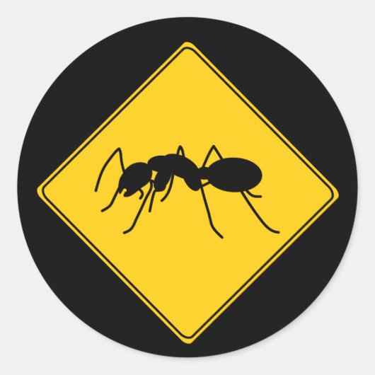 Rond Panneau routier - Sticker à la fourmi (Devant)