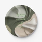 Rond papier bord in stijlvolle graphics (Voorkant)