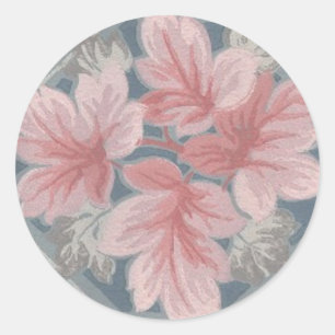 Rond Papier peint rose et bleu - Sticker