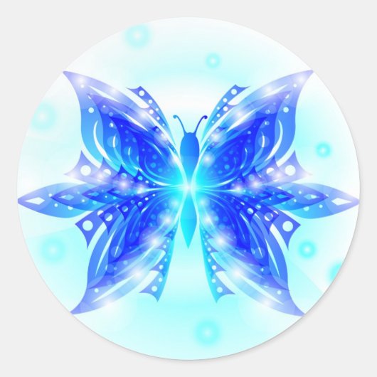 Rond Papillon Sticker Abstrait (Devant)