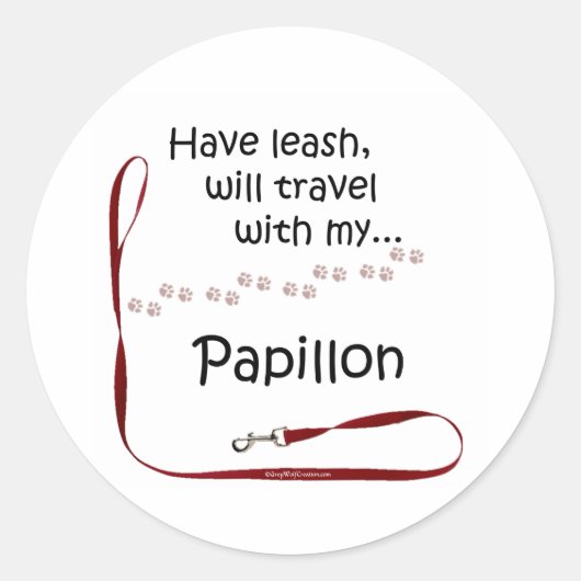 Rond Papillon Travel Leash - Sticker (Devant)