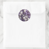 Rond papillons violet ballons blancs Sticker (Sac)
