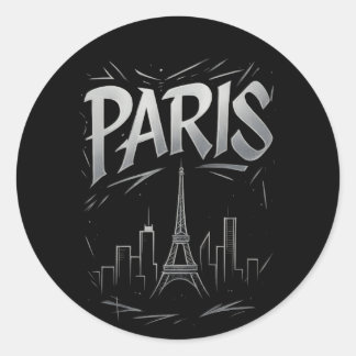 Rond Paris Skyline Sticker