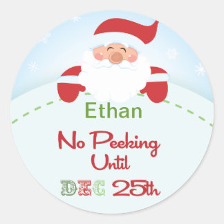 Rond Pas de Pékin jusqu'à Noël Père Noël Sticker de Noë