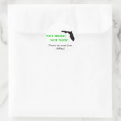 Rond Pas ici Sticker pas maintenant (Sac)