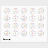 Rond Pastel Confetti 3e Sticker Privilège Anniversaire (Feuille)