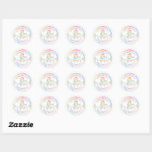 Rond Pastel Confetti Sticker Privilège 8e Anniversaire (Feuille)