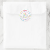 Rond Pastel Confetti Sticker Privilège 8e Anniversaire (Sac)