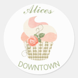 Rond Pastel Cupcake Boulangerie Sticker