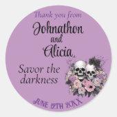 Rond Pastel Goth Sticker Mariage Favor Accessoire Étiqu (Devant)