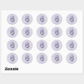 Rond Pastel Purple Iris Sticker pour la fête des mères (Feuille)