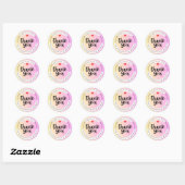 Rond Pastel Thank You Business Sticker  (Feuille)