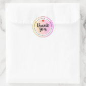 Rond Pastel Thank You Business Sticker  (Sac)