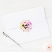 Rond Pastel Thank You Business Sticker  (Enveloppe)