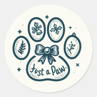 Rond Paw-liday Cheer : Sticker Festive Christmas Paws