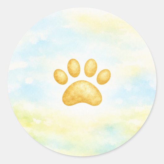 Rond Paw Print Sticker (Devant)