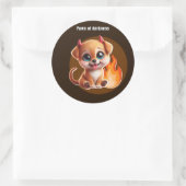Rond Paws of Darkness Fire Glow Dog Sticker – Dark (Sac)